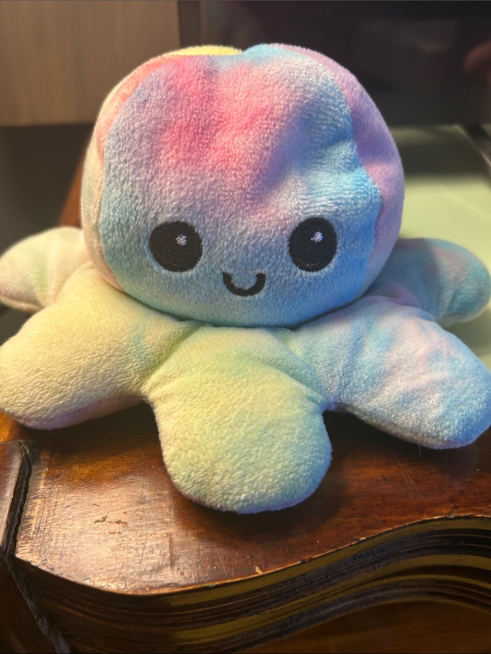 Double Sided Flip Reversible Rainbow Colored Octopus 7" Stuffed Plush Toy